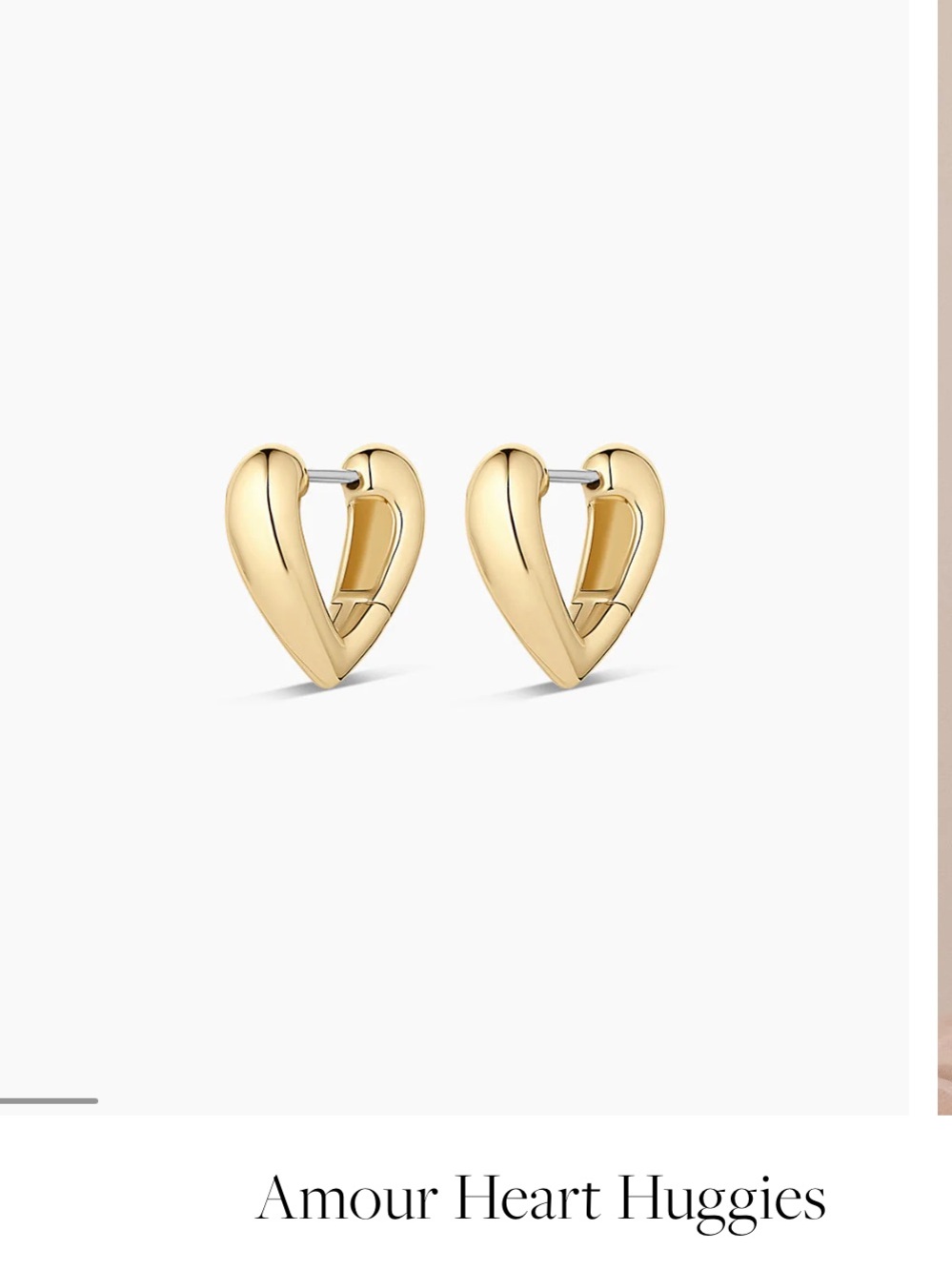 Gorjana Gold Amour Heart Huggies